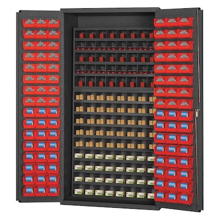 Heavy Duty Bin Cabinet, 36 in W, 72 in H, 24