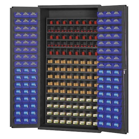 Heavy Duty Bin Cabinet, 36 in W, 72 in H, 24