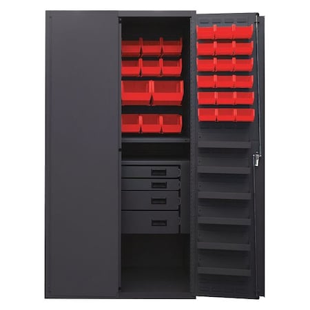 Extra-Heavy Duty Bin Cabinet, 36 in W, 72 in H, 24