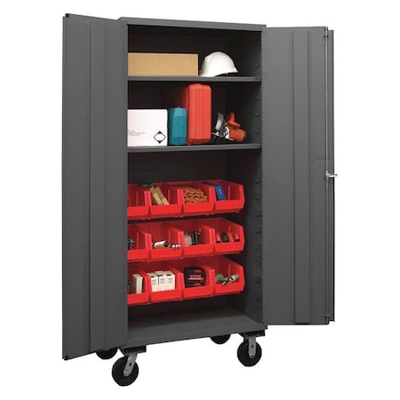 Extra-Heavy Duty Bin Cabinet, 36 in W, 80 in H, 24