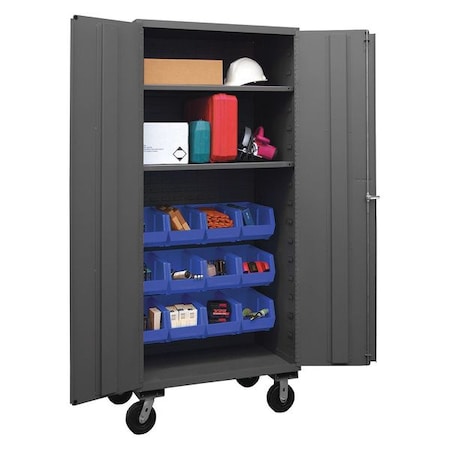 Extra-Heavy Duty Bin Cabinet, 36 in W, 80 in H, 24