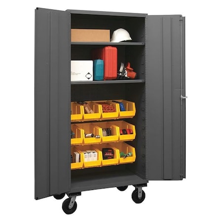 Extra-Heavy Duty Bin Cabinet, 36 in W, 80 in H, 24