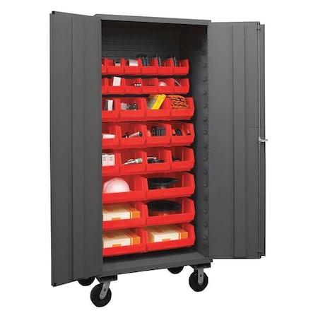 Extra-Heavy Duty Bin Cabinet, 36 in W, 80 in H, 24