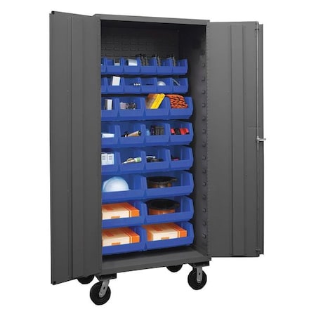 Extra-Heavy Duty Bin Cabinet, 36 in W, 80 in H, 24