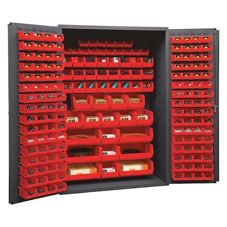 Extra-Heavy Duty Bin Cabinet, 48 in W, 72 in H, 24