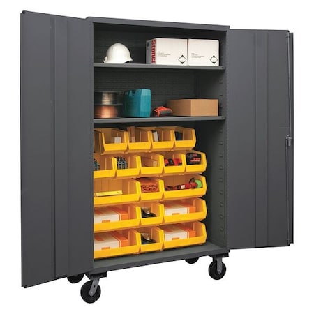 Extra-Heavy Duty Bin Cabinet, 48 in W, 80 in H, 24