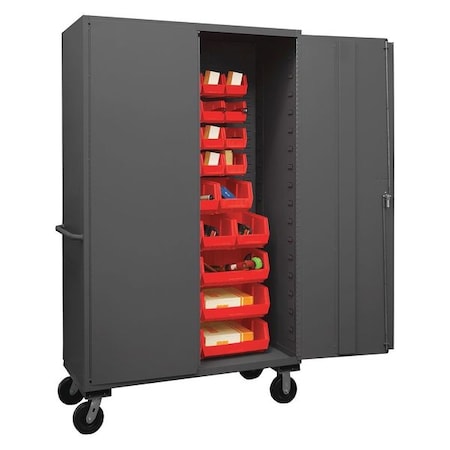 Extra-Heavy Duty Bin Cabinet, 48 in W, 80 in H, 24