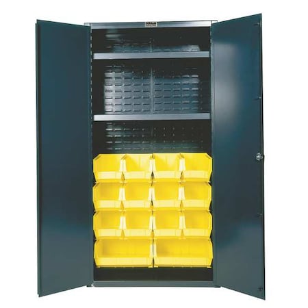 Extra-Heavy Duty Bin Cabinet, 36 in W, 72 in H, 18