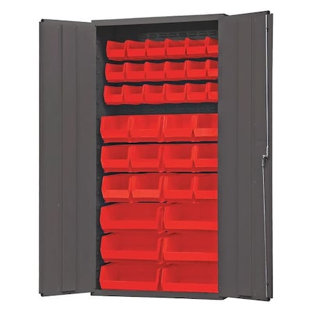 Extra-Heavy Duty Bin Cabinet, 36 in W, 72 in H, 18