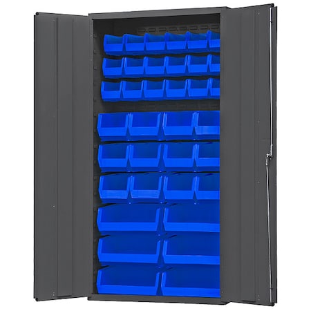 Extra-Heavy Duty Bin Cabinet, 36 in W, 72 in H, 18