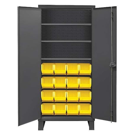 Extra-Heavy Duty Bin Cabinet, 36 in W, 78 in H, 24