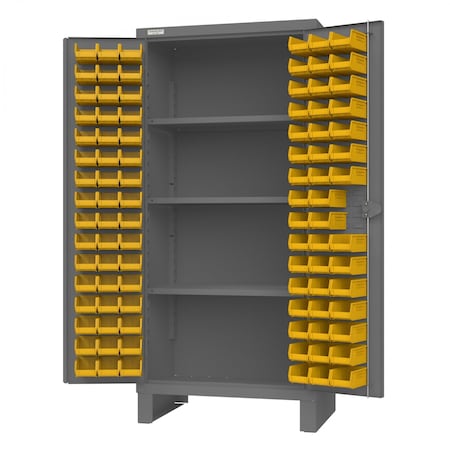 Cabinet, 94 Yellow Bins, 3 Shelves MPN:3702-94-3S-95