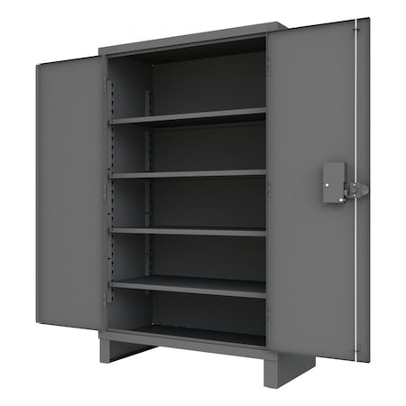 Access Control Cabinet, 4 Shelves, Gray MPN:3703PL-4S-95