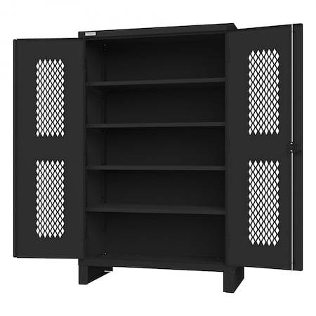 Cabinet, 4 Shelves, Black MPN:3703V-4S-08T