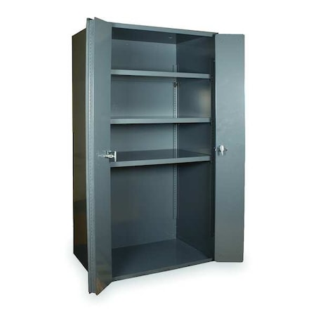 Shelving Storage Cabinet, 72 in H, 36 in W, 18 in D, Swing, Padlock Hasp, Gray, 3 Shelves, 0 Drawers MPN:3950-3S-95