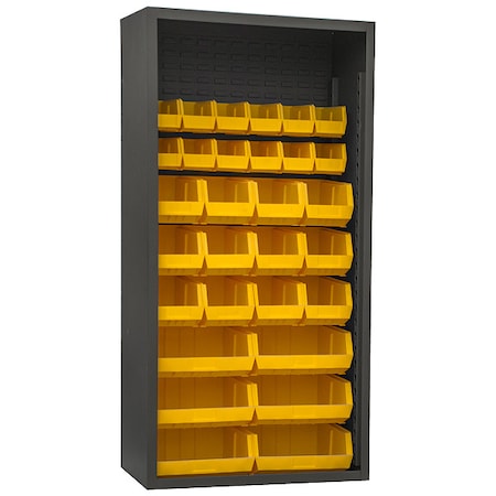 Heavy Duty Bin Cabinet, 36 in W, 72 in H, 18