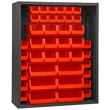 Heavy Duty Bin Cabinet, 48 in W, 72 in H, 18