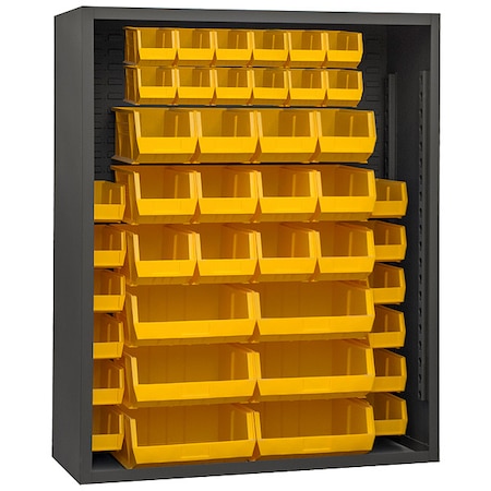 Heavy Duty Bin Cabinet, 48 in W, 72 in H, 18
