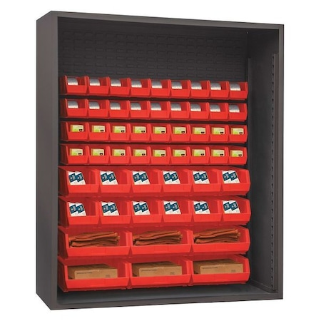 Heavy Duty Bin Cabinet, 60 in W, 72 in H, 24