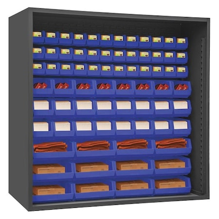 Heavy Duty Bin Cabinet, 72 in W, 72 in H, 24