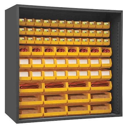 Heavy Duty Bin Cabinet, 72 in W, 72 in H, 24