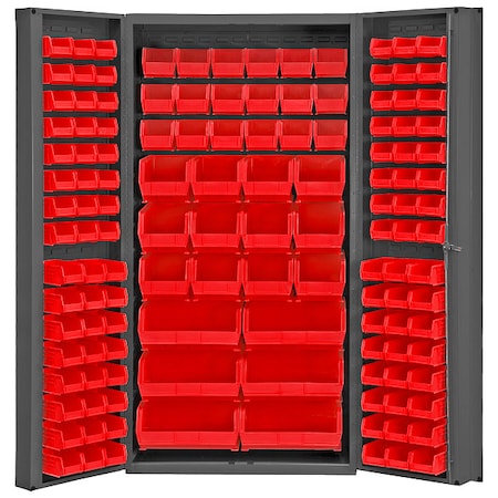 Extra-Heavy Duty Bin Cabinet, 36 in W, 72 in H, 24