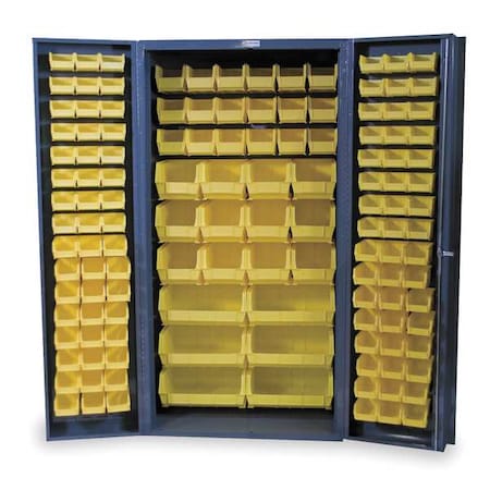 Extra-Heavy Duty Bin Cabinet, 36 in W, 72 in H, 24