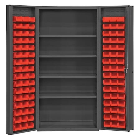 Extra-Heavy Duty Bin Cabinet, 36 in W, 72 in H, 24