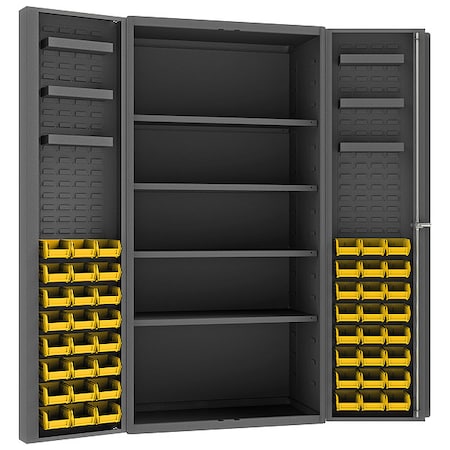 Extra-Heavy Duty Bin Cabinet, 36 in W, 72 in H, 24