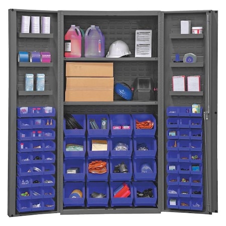 Extra-Heavy Duty Bin Cabinet, 36 in W, 72 in H, 24