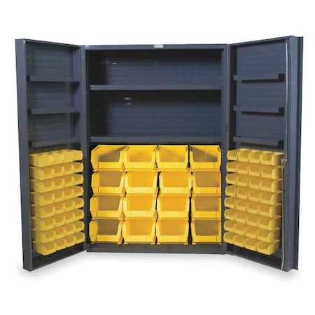 Extra-Heavy Duty Bin Cabinet, 36 in W, 72 in H, 24