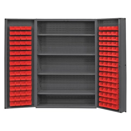 Extra-Heavy Duty Bin Cabinet, 48 in W, 72 in H, 24