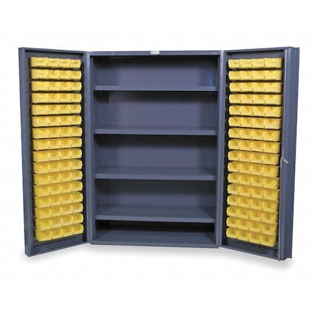 Extra-Heavy Duty Bin Cabinet, 48 in W, 72 in H, 24