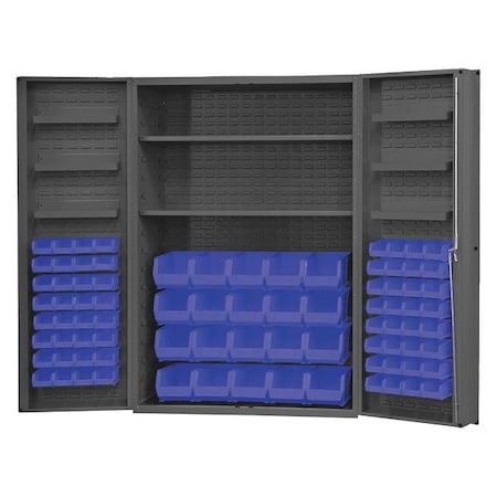Extra-Heavy Duty Bin Cabinet, 48 in W, 72 in H, 24