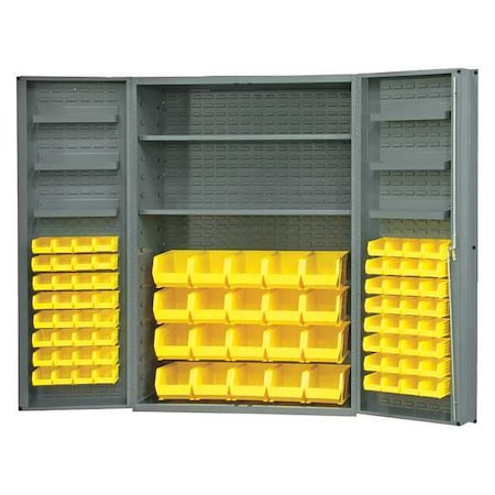 Extra-Heavy Duty Bin Cabinet, 48 in W, 72 in H, 24