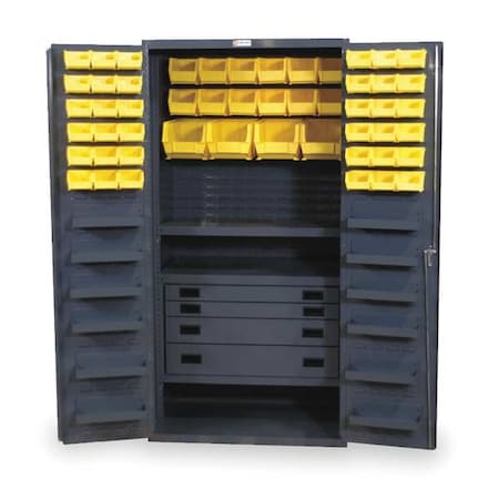 Extra-Heavy Duty Bin Cabinet, 36 in W, 72 in H, 24