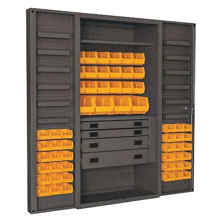 Extra-Heavy Duty Bin Cabinet, 36 in W, 72 in H, 24