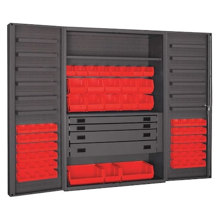 Extra-Heavy Duty Bin Cabinet, 36 in W, 72 in H, 24