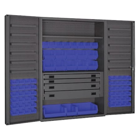 Extra-Heavy Duty Bin Cabinet, 36 in W, 72 in H, 24