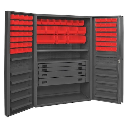 Extra-Heavy Duty Bin Cabinet, 36 in W, 72 in H, 24