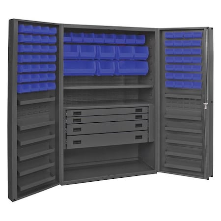 Extra-Heavy Duty Bin Cabinet, 36 in W, 72 in H, 24