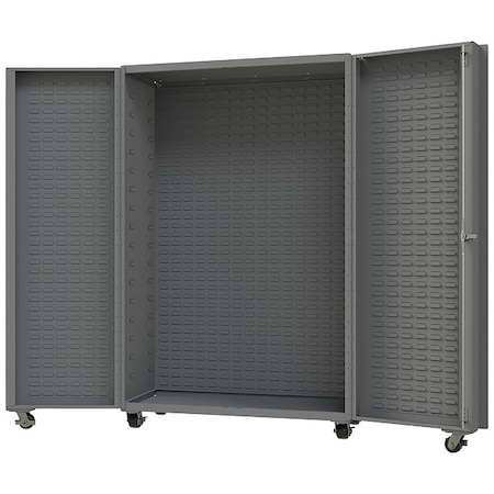 Heavy Duty Heavy Duty Mobile Cabinet, 48 1/4 in W, 76 1/4 in H, 26 in D, 0 Bins MPN:DCM48-BDLP-95