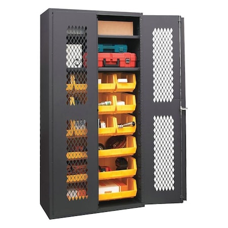 Extra-Heavy Duty Bin Cabinet, 36 in W, 72 in H, 18