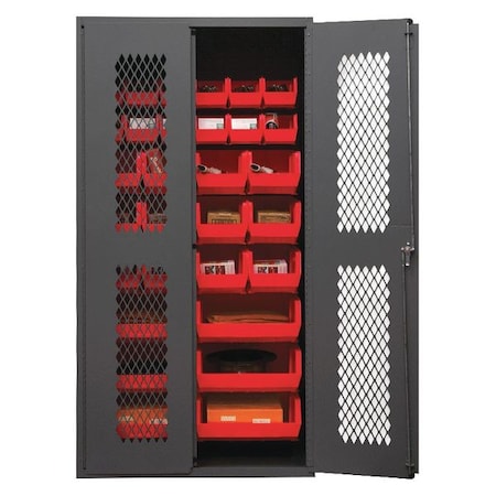 Extra-Heavy Duty Bin Cabinet, 36 in W, 72 in H, 18