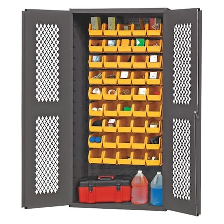 Extra-Heavy Duty Bin Cabinet, 36 in W, 72 in H, 18