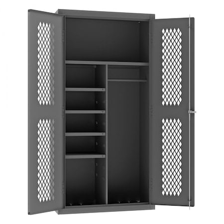 Ventilated Cabinet, 4 Shelves MPN:EMDCJC-361872-4S-95