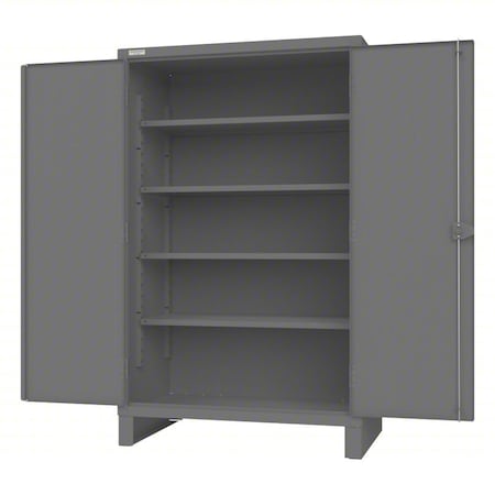Storage Cabinet, 78 in H, 48 1/4 in W, 30 1/4 in D, Swing, Padlockeable, 4 Shelves MPN:HDC-304878-4S95
