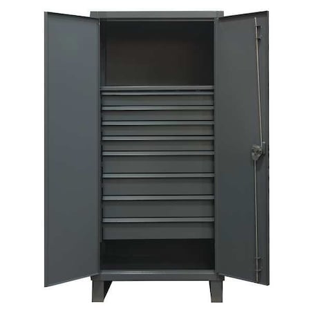 Combo Drawer Storage Cabinet, 78 in H, 36 in W, 24 in D, Swing, Padlock Hasp, Gray, 8 Drawers MPN:HDCD243678-8M95