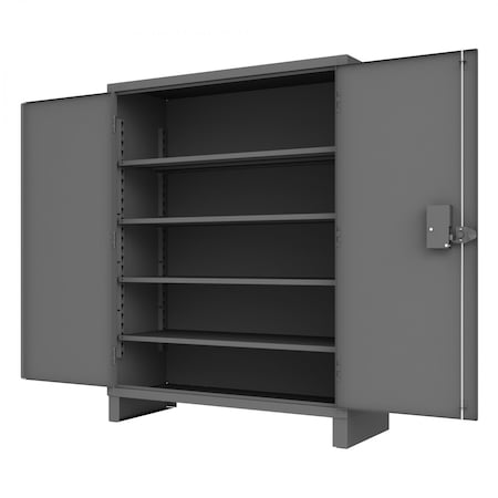 Access Control Cabinet, 4 Shelves, Gray MPN:HDCPL-246078-4S-95