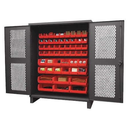 Super Duty Bin Cabinet, 60 in W, 78 in H, 24